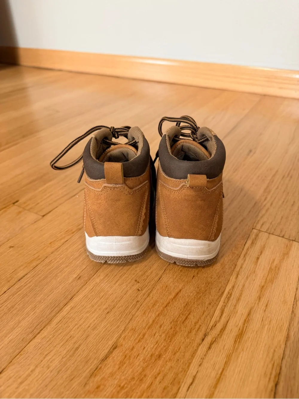 Kids Brown Lace-Up Outdoor Boots